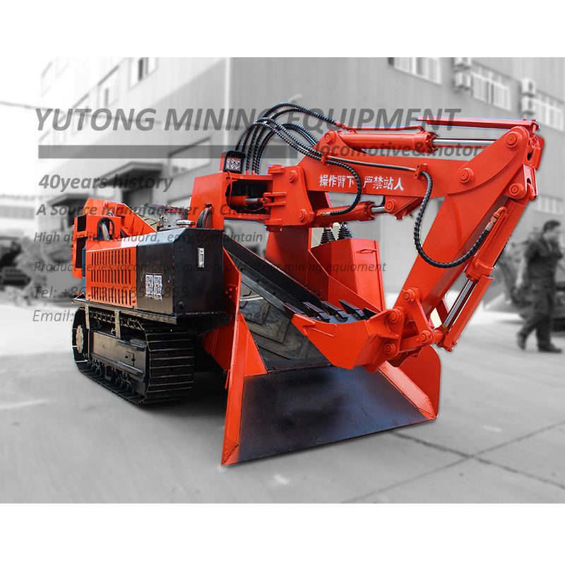Crawler belt type muck loader