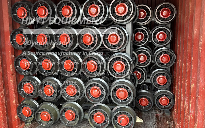 Delivery of mine car wheel sets 2.jpg